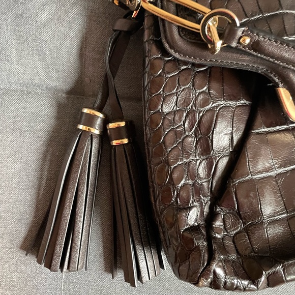 Coach Madison shoulder bag embossed croc espresso - Picture 8 of 16